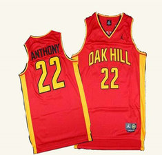 #22 Carmelo Anthony Red Oak Hill Academy High School Stitched NBA Jersey