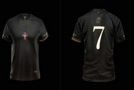 Kids #7 black Soccer jersey