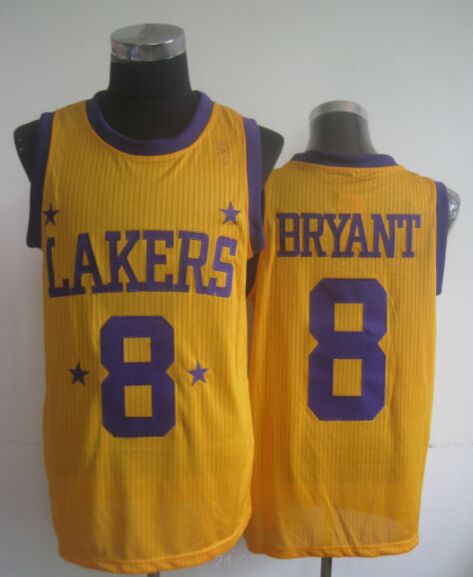 (Have 3XL ) Los Angeles Lakers #8 Kobe Bryant Gold classic Authentic Stitched NBA Jersey