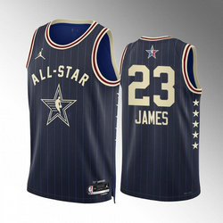 2024 All-Star #23 LeBron James Stitched Navy Basketball Jersey
