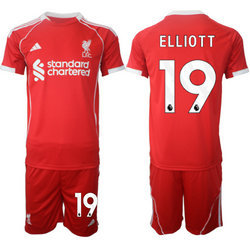 2025-26 Liverpool #19 ELLIOTT home Soccer Club Jersey