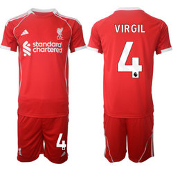 2025-26 Liverpool #4 VIGIL home Soccer Club Jersey