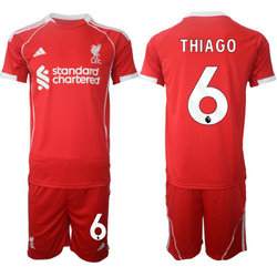 2025-26 Liverpool #6 THIAGO home Soccer Club Jersey