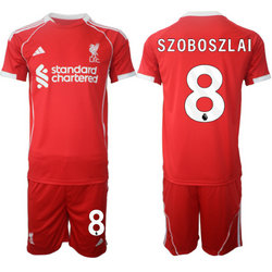 2025-26 Liverpool #8 SZOBOSZLAI home Soccer Club Jersey