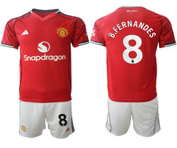 2025-26 Manchester United #8 B.FERNANDES Home Soccer Club Jersey