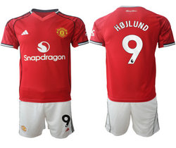 2025-26 Manchester United #9 HQJLUND Home Soccer Club Jersey