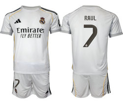 2025-26 Real Madrid #7 RAUL home Soccer Club Jersey