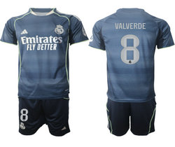 2025-26 Real Madrid #8 VALVERDE Away Soccer Club Jersey