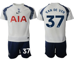 2025-26 Tottenham Hotspur #37 VAN DE VEN Home Soccer Club Jersey