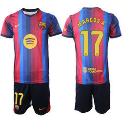 2026-27 Barcelona #17 Marcos A. home Soccer Club Jersey