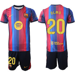 2026-27 Barcelona #20 Olmo home Soccer Club Jersey