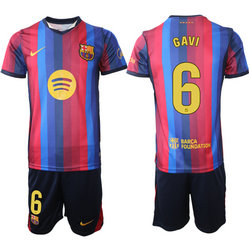 2026-27 Barcelona #6 Gavi home Soccer Club Jersey