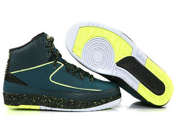 Air Jordan 2(II) Air Blue Yellow Basketball shoes size 41-47
