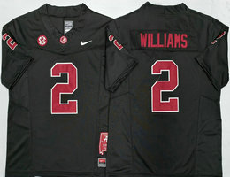 Alabama Crimson Tide #2 Ryan Williams Black Authentic Stitched NCAA Jersey