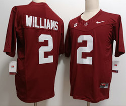 Alabama Crimson Tide #2 Ryan Williams Red 2023 F.U.S.E Authentic stitched Football jersey