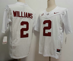 Alabama Crimson Tide #2 Ryan Williams White 2023 F.U.S.E Authentic stitched Football jersey