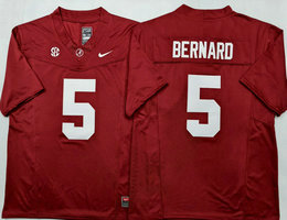 Alabama Crimson Tide #5 Germie Bernard Red Authentic Stitched NCAA Jersey