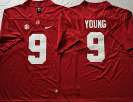Alabama Crimson Tide #9 Bryce Young Red Vapor Untouchable Authentic Stitched NCAA Jersey