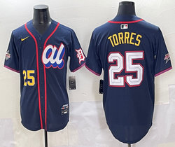 American League #25 Gleyber Torres Blue 2025 All-Star Baseball Jersey