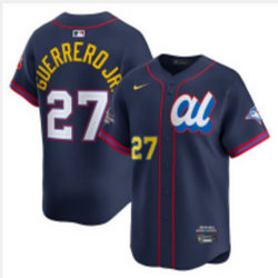 American League #27 Vladimir Guerrero Jr Blue 2025 All-Star Baseball Jersey