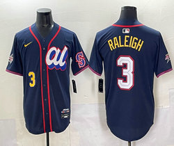 American League #3 Cal Raleigh Blue 2025 All-Star Baseball Jersey