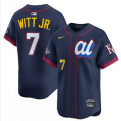 American League #7 Bobby Witt Jr Blue 2025 All-Star Baseball Jersey
