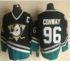 Anaheim Ducks #96 Charlie Conway Throwback Authentic Stitched NHL Jerseys