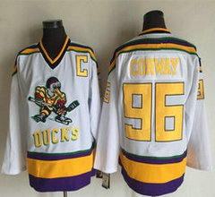 Anaheim Ducks #96 Charlie Conway White CCM Throwback Stitched NHL Jersey