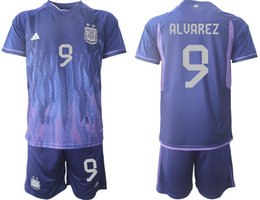 Argentina #10 ALVAREZ Away 2022 World Cup National Soccer Jersey