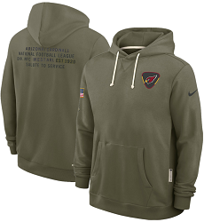 Arizona Cardinals Olive 2025 Salute To Service Pullover Hoodie