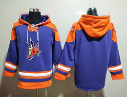 Arizona Coyotes Blank Purple All Stitched Hooded Sweatshirt