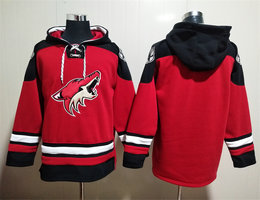 Arizona Coyotes Blank Red All Stitched Hooded Sweatshirt
