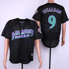 Arizona Diamondbacks #9 Matt Williams Black BP Mesh Authentic Stitched MLB jersey