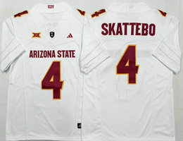 Arizona State Sun Devils #4 Cam Skattebo White Stitched Jersey