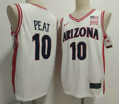 Arizona Wildcats #10 Koa Peat White Jersey