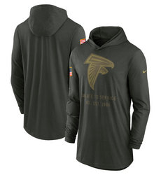 Atlanta Falcons Forest Green 2025 Salute To Service Sideline Dri-FIT Lightweight Pullover Hoodie