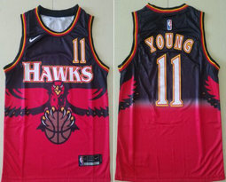 Atlanta Hawks #11 Trae Young Throwback Authentic Stitched NBA Jersey