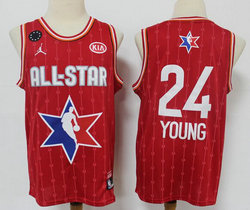 Atlanta Hawks #24 Trae Young Red 2020 All star Authentic Stitched NBA Jersey