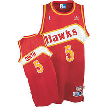 Atlanta Hawks #5 Josh Smith Red Throwback Authentic Stitched NBA jersey