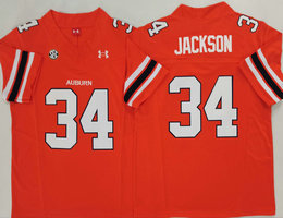 Auburn Tigers #34 Bo Jackson Orange Authentic Stitched NCAA Jersey