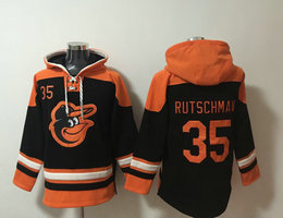 Baltimore Orioles #35 Adley Rutschman Black Stitched Hoodies