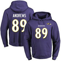 Baltimore Ravens #89 Mark Andrews Purple Name & Number Hoodie