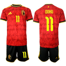 Belgium #11 Doku Home 2026 World Cup Soccer jersey
