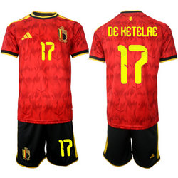Belgium #17 De Ketelae Home 2026 World Cup Soccer jersey