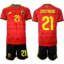Belgium #21 Castagne Home 2026 World Cup Soccer jersey