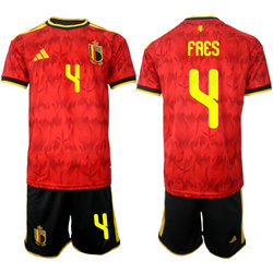 Belgium #4 Faes Home 2026 World Cup Soccer jersey