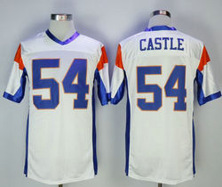 Blue Mountain State #54 Thad Castle White Stitched Football Jersey