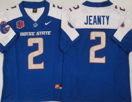 Boise State Broncos #2 Ashton Jeanty Blue White 2024 F.U.S.E. Stitched Football Jersey
