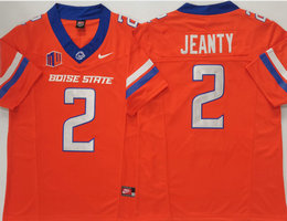 Boise State Broncos #2 Ashton Jeanty Orange 2024 F.U.S.E. Stitched Football Jersey