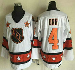 Boston Bruins #4 Bobby Orr White Throwback 2016 All star Authentic Stitched NHL Jerseys
